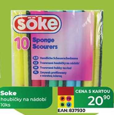 Soke houbičky na nádobí 10ks  