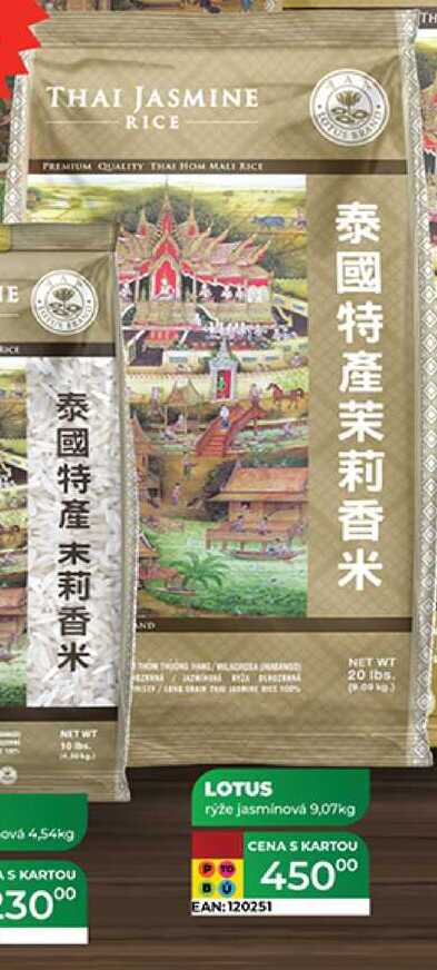 LOTUS rýže jasmínová 9,07kg
