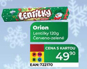 Orion Lentilky 120g Červeno-zelené