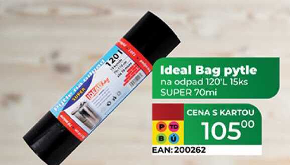 Ideal Bag pytle na odpad 120'L 15ks SUPER 70mi