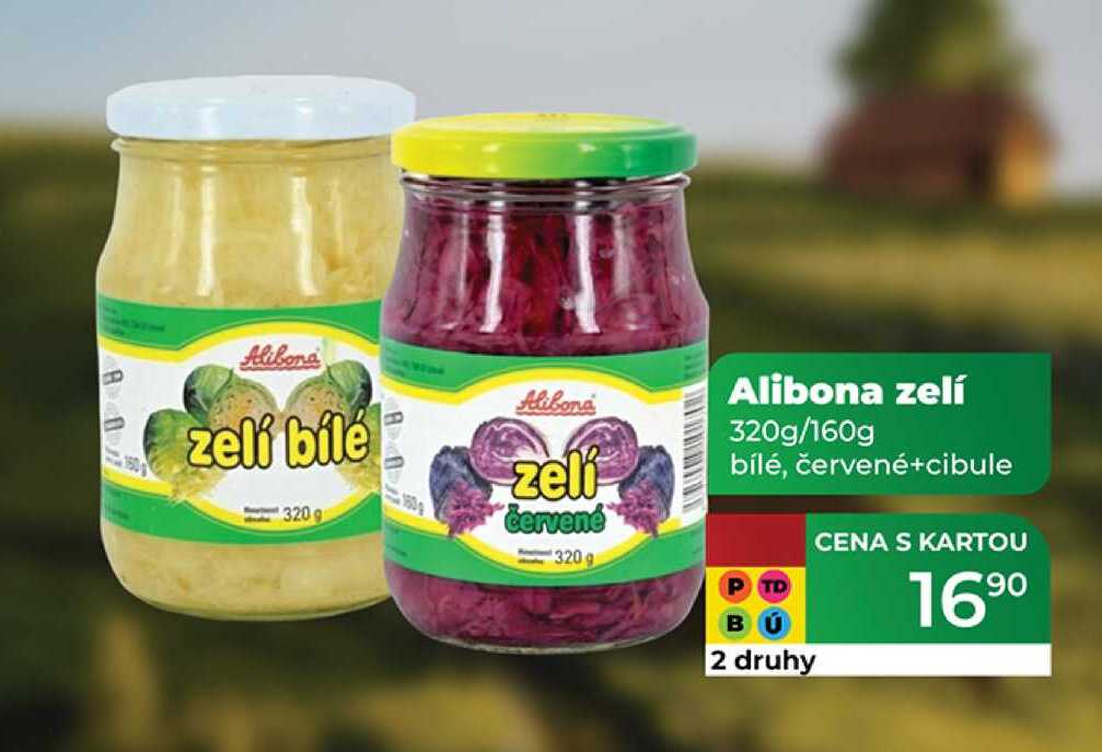 Alibona zelí 320g/160g bílé, červené+cibule
