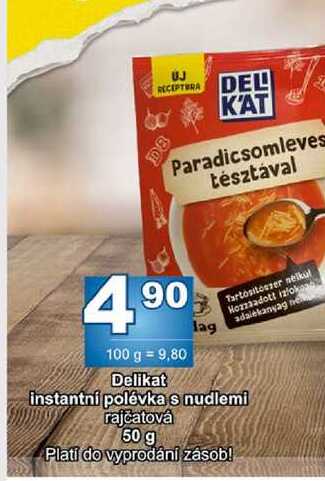 Delikat instantní polévka s nudlemi rajčatová 50 g