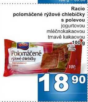 Racio polomáčené rýžové chlebičky s polevou 100g