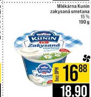 Mlékárna Kunín zakysaná smetana 15% 190 g