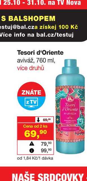 Tesori d'Oriente aviváž, 760 ml