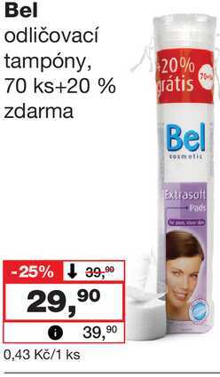 Bel odličovací tampóny, 20% 70 ks