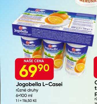 Jogobella L-Casei různé druhy 6×100 ml 
