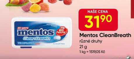 Mentos CleanBreath různé druhy 21g