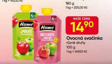 Hamé Ovocná svačinka různé druhy 100 g