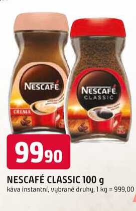 NESCAFÉ CLASSIC 100 g káva instantní