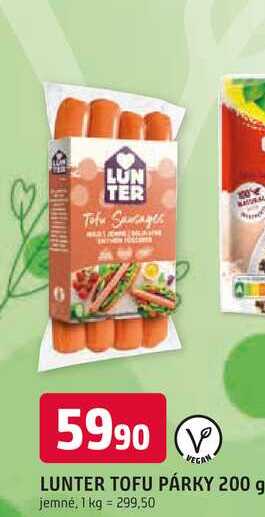 LUNTER TOFU PÁRKY 200 g jemné