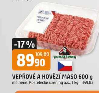 VEPŘOVÉ A HOVĚZÍ MASO 600 g