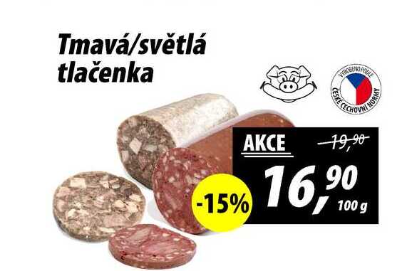 Tmavá/světlá tlačenka, 100 g
