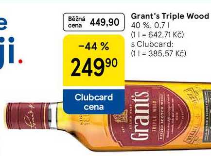 Grant's Triple Wood 40%, 0.7 l
