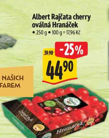 Albert Rajčata cherry oválná Hranáček 250 g