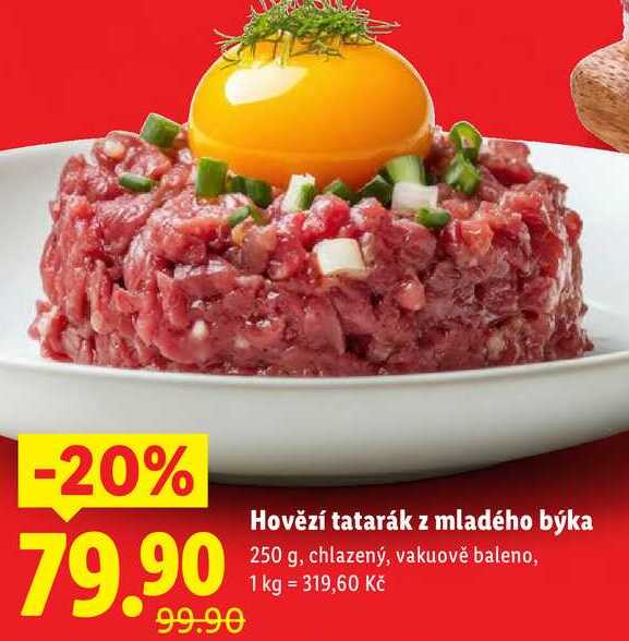 Hovězí tatarák z mladého býka, 250 g