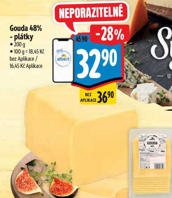 Gouda 48% plátky 100g