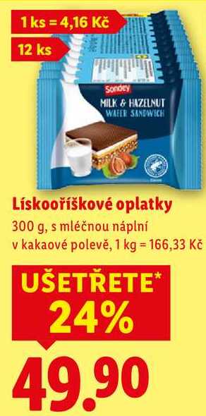 Lískooříškové oplatky, 300 g
