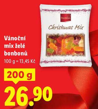 Vánoční mix želé bonbonů, 200 g