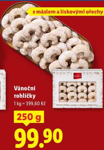 Vánoční rohlíčky, 250 g