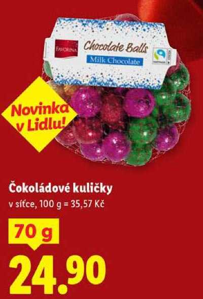 Čokoládové kuličky, 70 g