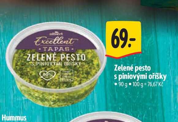 Zelené pesto s piniovými oříšky 90 g