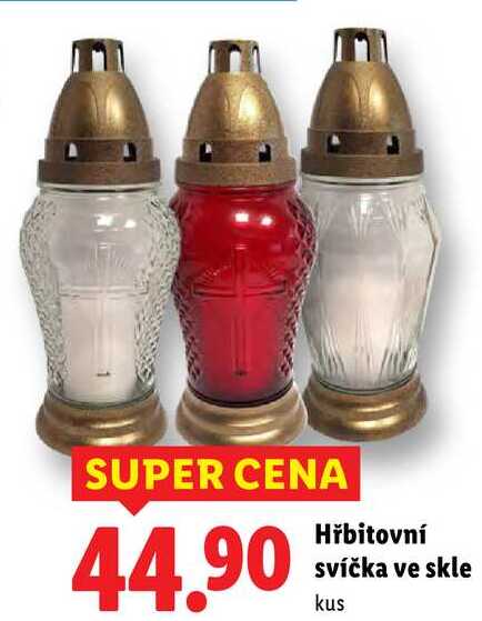 Hřbitovní svíčka ve skle