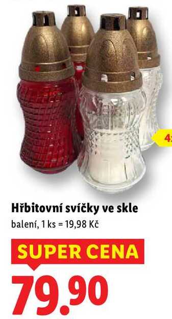 Hřbitovní svíčky ve skle