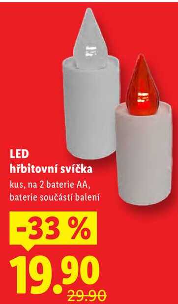 LED hřbitovní svíčka