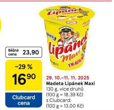 Madeta Lipánek Maxi, 130 g