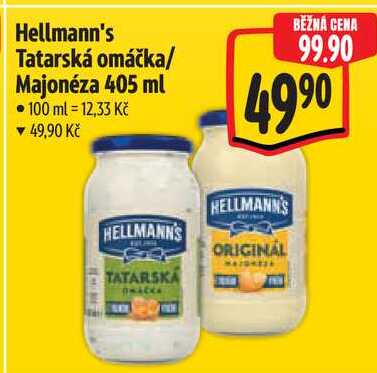 Hellmann's Tatarská omáčka/Majonéza, 405 ml