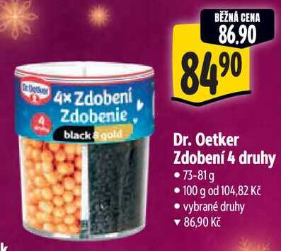 Dr. Oetker Zdobení 4 druhy, 73-81 g