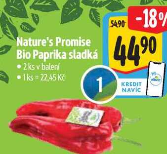 Nature's Promise Bio Paprika sladká, 2 ks