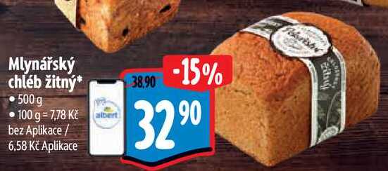 Mlynářský chléb žitný, 500 g