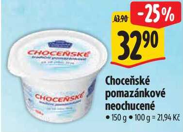 Choceňské pomazánkové neochucené, 150 g