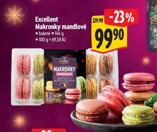 Excellent Makronky mandlové  144 g