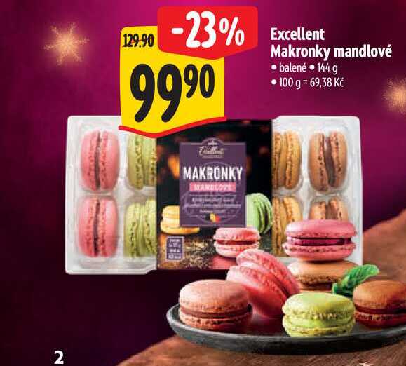 Excellent Makronky mandlové 144 g
