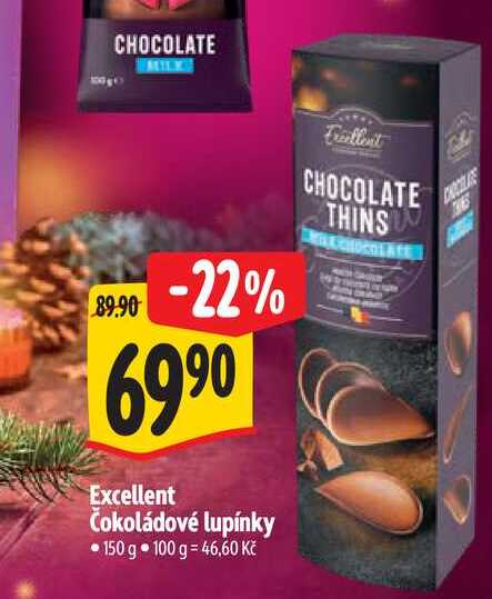 Excellent Čokoládové lupínky 150 g