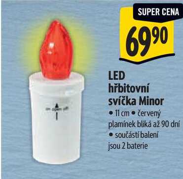 LED hřbitovní svíčka Minor