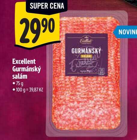 Excellent Gurmánský salám  75 g
