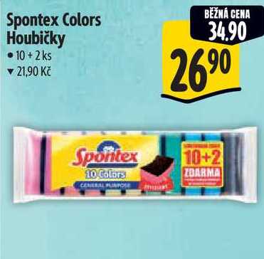 Spontex Colors Houbičky, 10+2 ks 