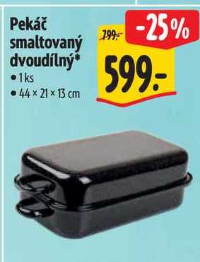 Pekáč smaltovaný dvoudílný