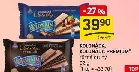 KOLONÁDA, KOLONÁDA PREMIUM různé druhy 92 g
