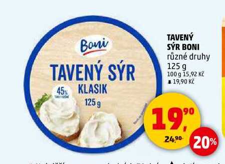 TAVENÝ SÝR BONI, 125 g
