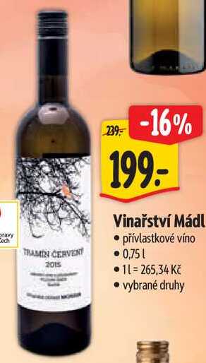 Vinařství Mádl, 0,75 l