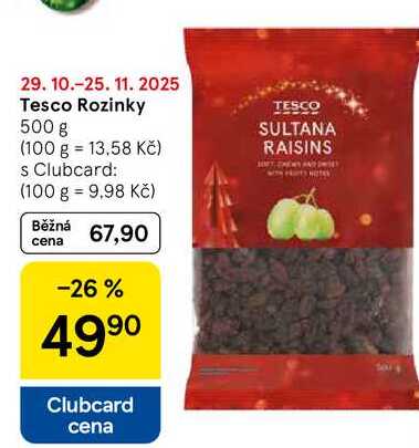 Tesco Rozinky, 500 g