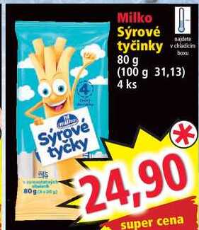 Milko Sýrové tyčinky, 80 g
