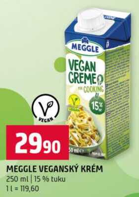 MEGGLE VEGANSKÝ KRÉM 250 ml