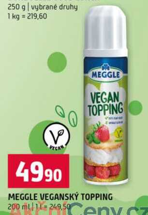 MEGGLE VEGANSKÝ TOPPING 200 ml