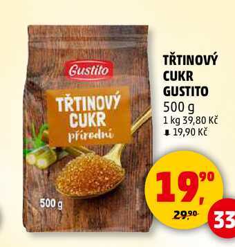 TŘTINOVÝ CUKR GUSTITO, 500 g